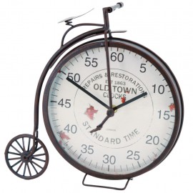 Reloj de Mesa Bicicleta Rueda Grande Negro - Envío Gratuito