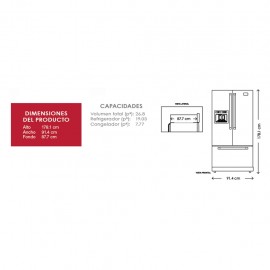 Refrigerador KitchenAid French Door 27p3 KRFF707ESS - Envío Gratuito