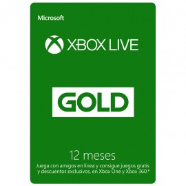 Tarjeta Xbox Live Gold de 12 Meses - Envío Gratuito