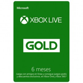 Tarjeta Xbox Live Gold de 6 Meses - Envío Gratuito