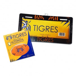 Combo Tigres 3: 1 Par de Portaplacas + 1 Sticker Voltoch Tigres Oficial - Envío Gratuito